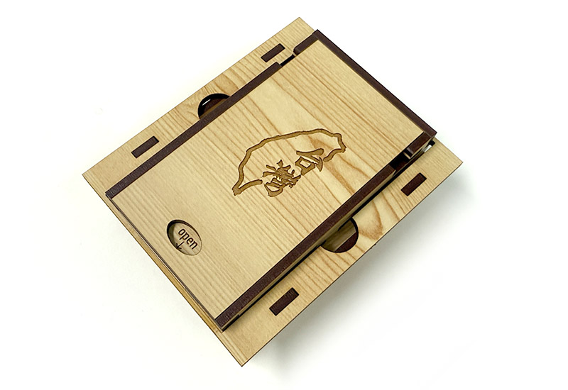 台灣檜木紋名片盒